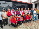 अन्तर्राष्ट्रिय कराते प्रतियोगिता खेल्न जाने खेलाडीको बिदाइ