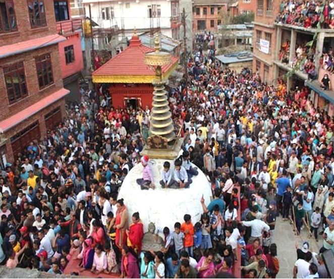 दोलखा शहरको पुरानो “डाउन टाउन” पुनः गुल्जार हुँदै