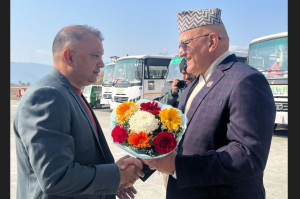 कांग्रेस सभापति थापा पोखरामा