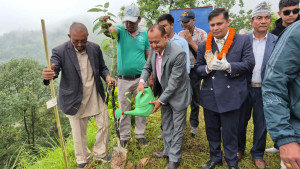 नेपाल–जापान सम्बन्धको ७०औँ वर्षमा खर्केडाँडा सालक पार्कमा ७० साकुरा रोपियो