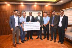 सर्वोत्तम सिमेन्ट र जगदम्बा सिमेन्टद्वारा बाढी पीडितका लागि एक करोड ११ लाख ११ हजार १११ सहयोग