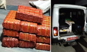 एम्बुलेन्सबाट ५१ किलो लागुऔषध गाँजा बरामद