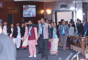 रास्वपा सांसदलाई निष्काशन गर्न काँग्रेसकाे माग,  संसद बैठक स्थगित !