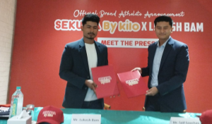 ‘सेकुवा बाई किलो’ को ब्रान्ड एम्बेसडरमा क्रिकेटर लोकेस बम