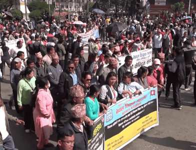 शिक्षक आन्दोलन १९ औँ दिन पनि जारी