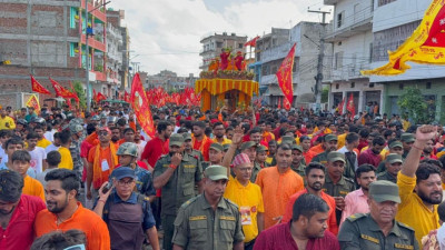 वीरगञ्जमा गहवामाईको तेश्रो रथयात्रा निकालियो