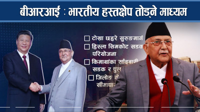 बीआरआईमा ऋण नहुने प्रधानमन्त्री ओलीको दाबी, अनुदान मात्रै लिइने जिकिर 