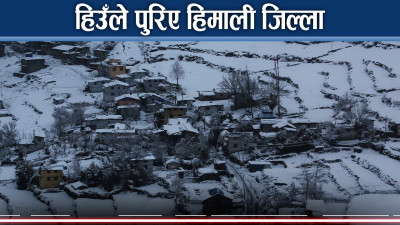 हिमाली जिल्लाभरि हिमपात, किसान खुशीले गद्गद्