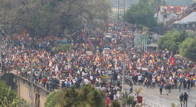 राप्रपाको प्रदर्शनमा झडप,  दर्जनबढी घाइते