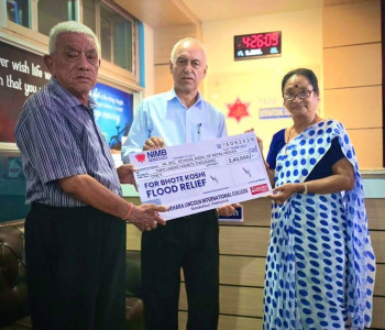 लिटल स्टेप फाउण्डेशनद्वारा प्रधानमन्त्री दैवी प्रकोप उद्धार कोषका लागि  रु २,९१,००० सहयोग
