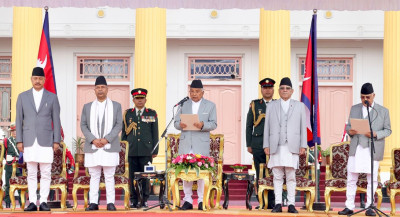 प्रधानमन्त्री ओलीले लिए शपथ