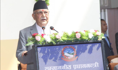 सरकारले भात-रोटी मात्र खान्छ, घुस खाँदैन : प्रधानमन्त्री ओली