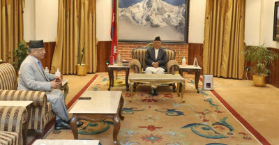 राष्ट्रपति पौडेल र प्रधानमन्त्री दाहालबीच भेटवार्ता