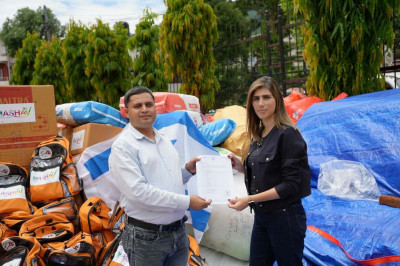 नुवाकोटका बाढी प्रभावित समुदायलाई इजरायली दूतावासको निरन्तर राहत सहयोग