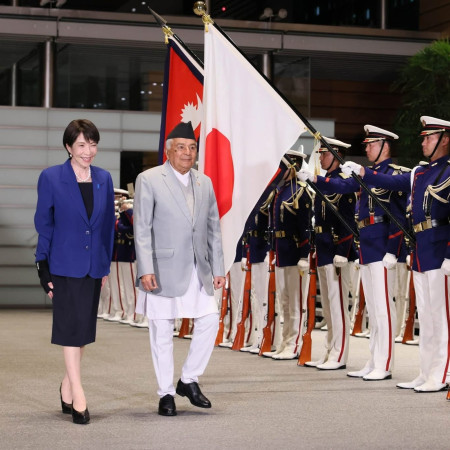 राष्ट्रपति पौडेलसँग जापानका प्रधानमन्त्रीको शिष्टाचार भेट