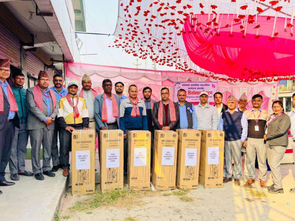 प्राइम कमर्सियल बैंक सोमबारे शाखाद्वारा ६ विद्यालयलाई ‘वाटर डिस्पेन्सर’ वितरण