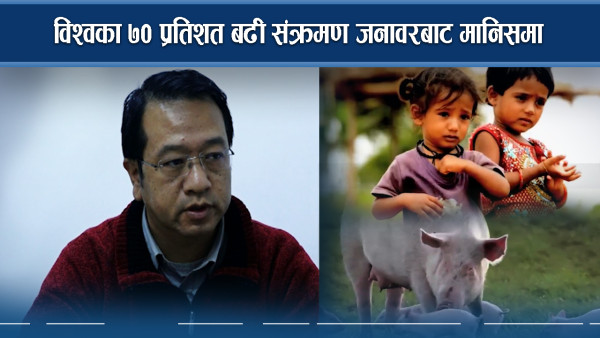 विश्वका ७० प्रतिशत बढी संक्रमण जनावरबाट मानिसमा