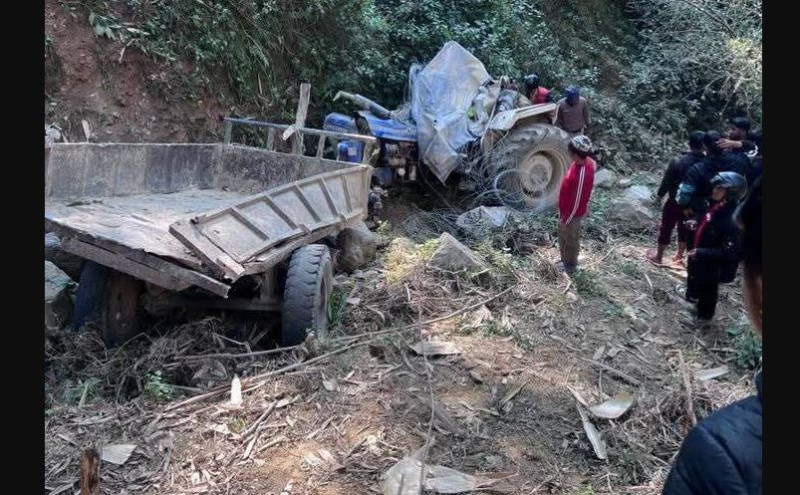 स्याङ्जामा ट्याक्टर दुर्घटना हुँदा दुई जनाको मृत्यु